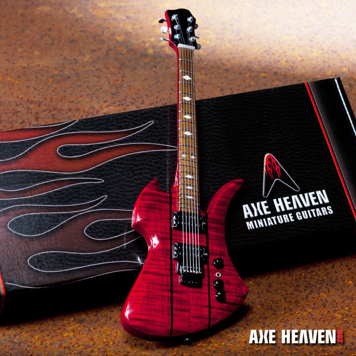 B.C. Rich® "Official Red Stained Mockingbird®" Licensed Mini Guitar - Mainstay Entertainment