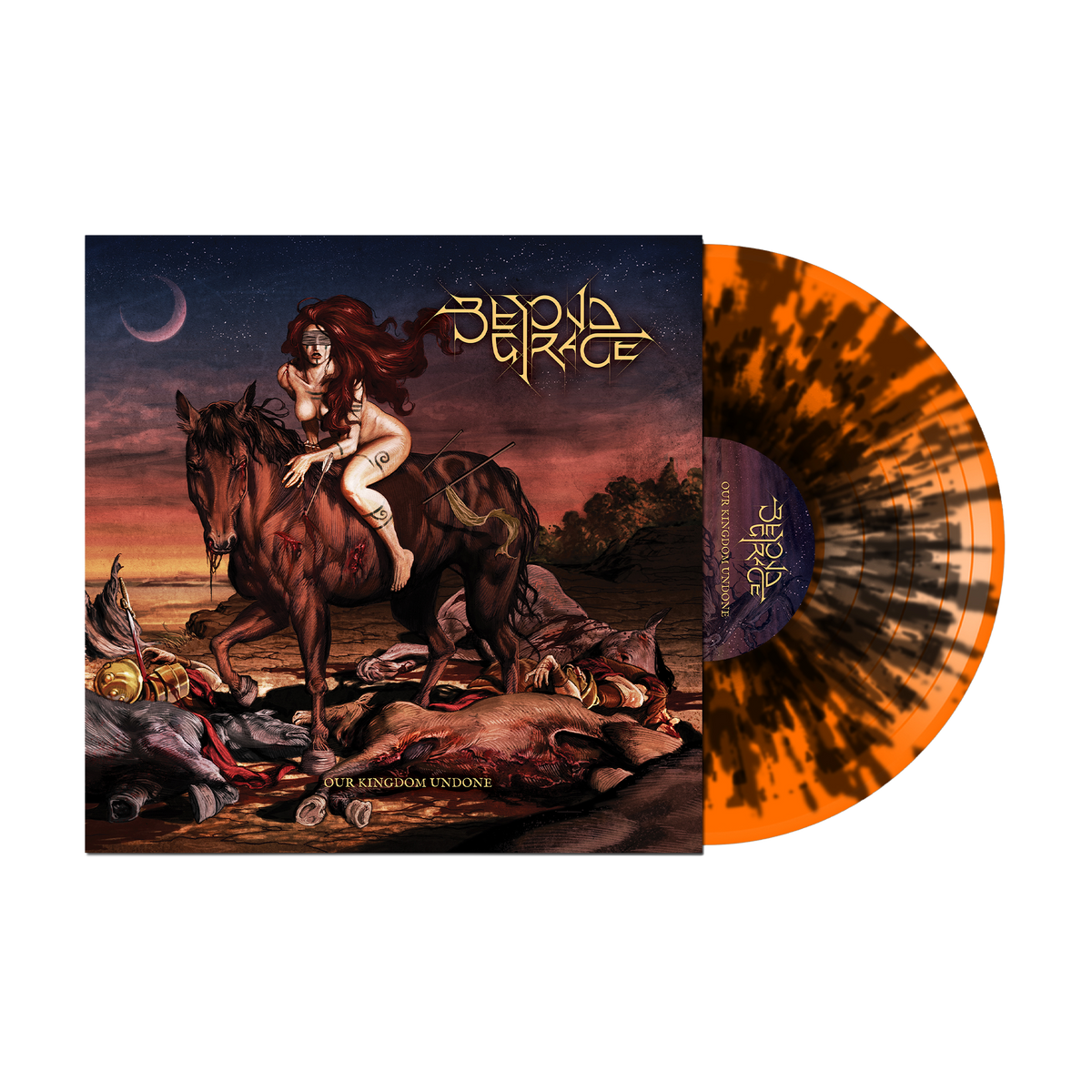 Beyond Grace - Our Kingdom Undone on Orange w/ Black Hue Vinyl LP Prosthetic Records