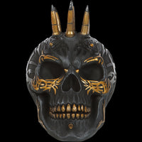 Black & Gold "Desktop Skull" Sculpture - Mainstay Entertainment