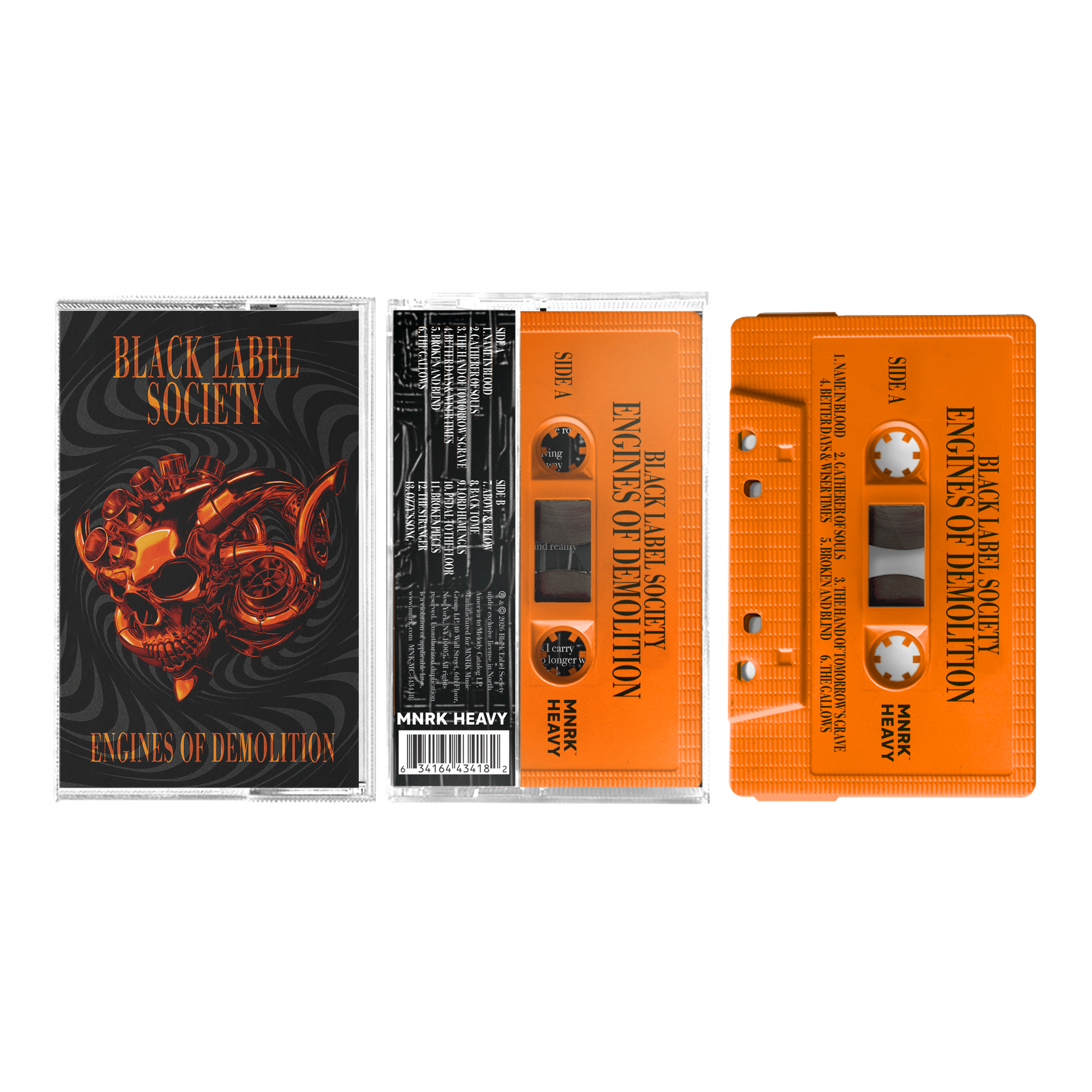 Black Label Society "Engines of Demolition" Orange Cassette - Mainstay Entertainment