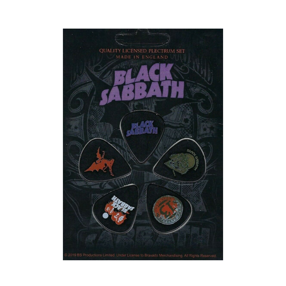 Black Sabbath "Set of 5" Licensed Guitar Picks - Mainstay Entertainment