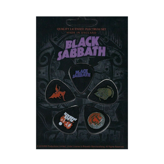 Black Sabbath "Set of 5" Licensed Guitar Picks - Mainstay Entertainment