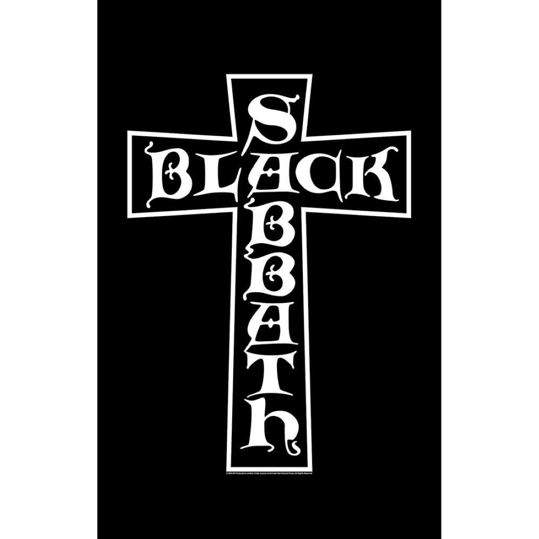 Black Sabbath - Black Cross Textile Poster Flag Rock Movie Heroes