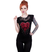 Bleeding Heart "Lace Layered Cap Sleeve" Tank - Mainstay Entertainment