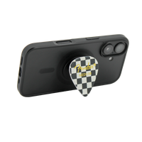 Fender guitar pick phone grip (Checkered) Pluginz Keychains