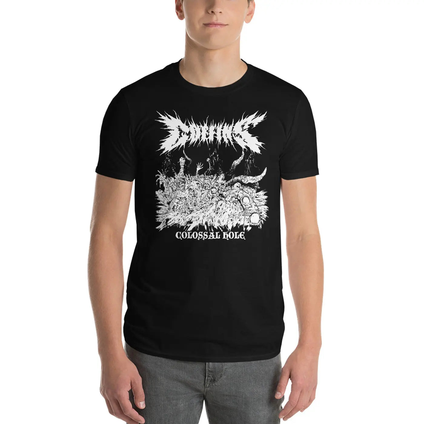 COFFINS - Colossal Hole Black T-Shirt Horror Pain Gore Death Productions Shop