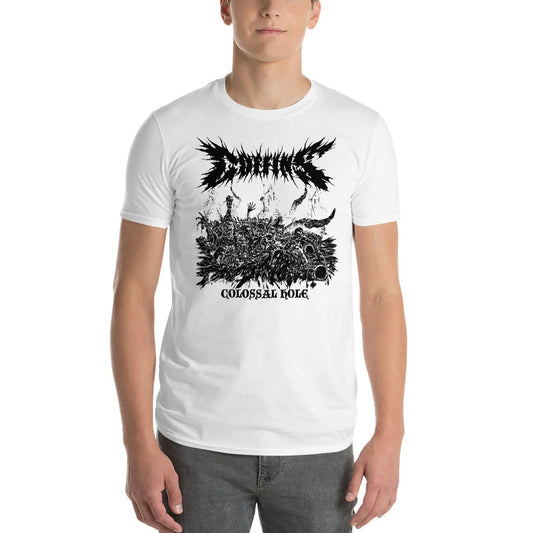 COFFINS - Colossal Hole White T-Shirt Horror Pain Gore Death Productions Shop