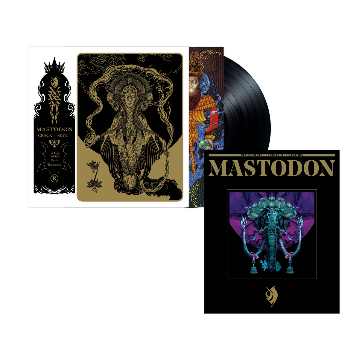 MASTODON ‘CRACK THE SKYE’ LP w/ SIGNED 12"x12" PAUL ROMANO PRINT & COLLECTORS EDITION MAGAZINE Revolver Magazine