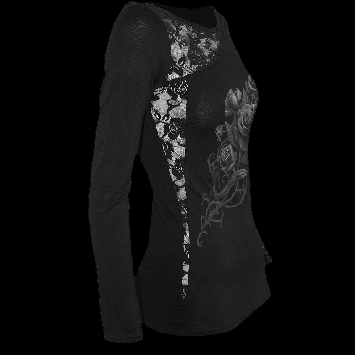 Fatal Attraction "Lace One Shoulder" Long Sleeve Shirt