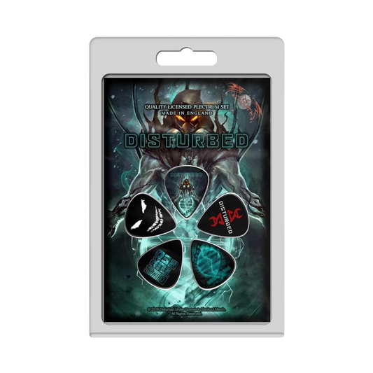 Disturbed  - Evolution Plectrum Pack Guitar Picks Set Rock Movie Heroes