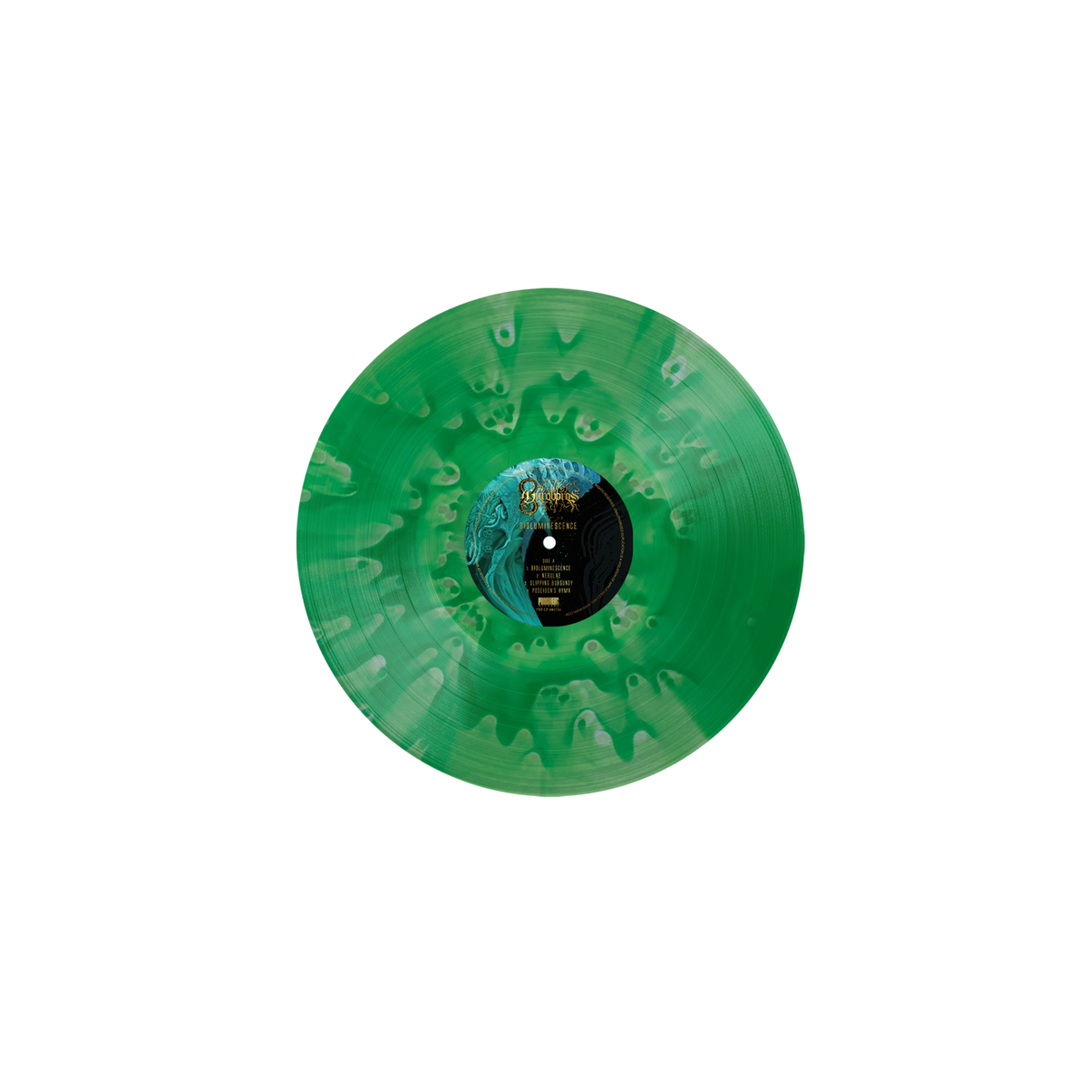Dawn of Ouroboros - Bioluminescence on Emerald Ghostly + Glow In The Dark Splatter Vinyl Prosthetic Records