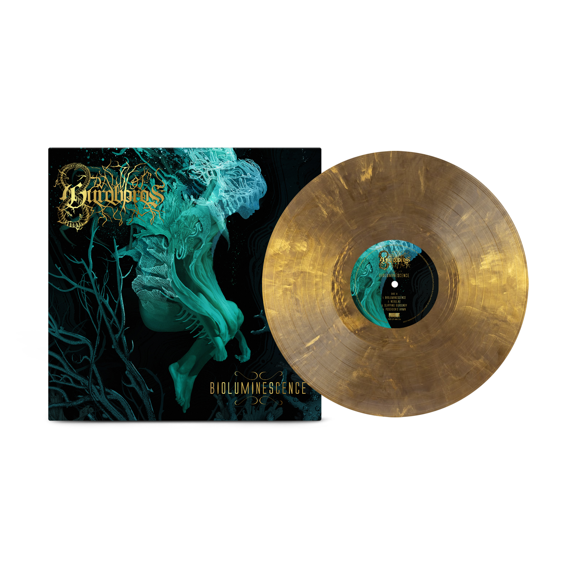 Dawn of Ouroboros - Bioluminescence on Gold Black Ice Vinyl Prosthetic Records