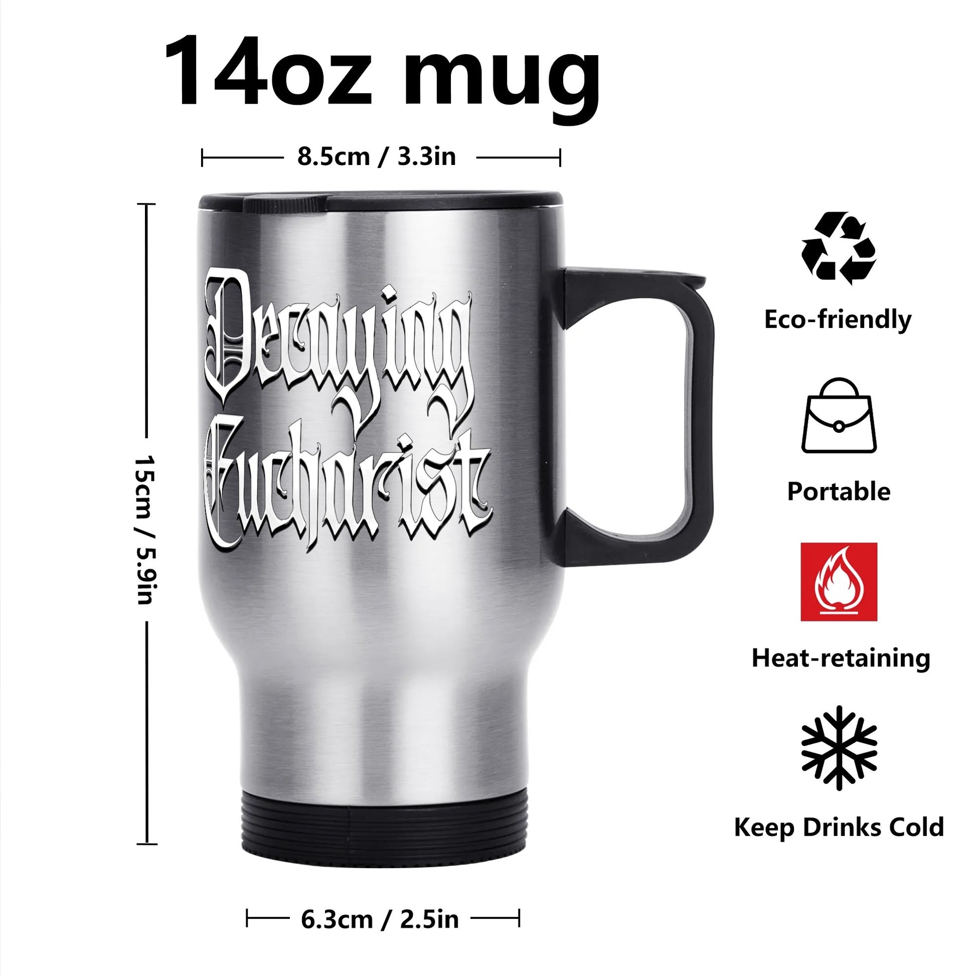 Decaying Eucharist "Logo" 14 oz. Travel Mug - Mainstay Entertainment