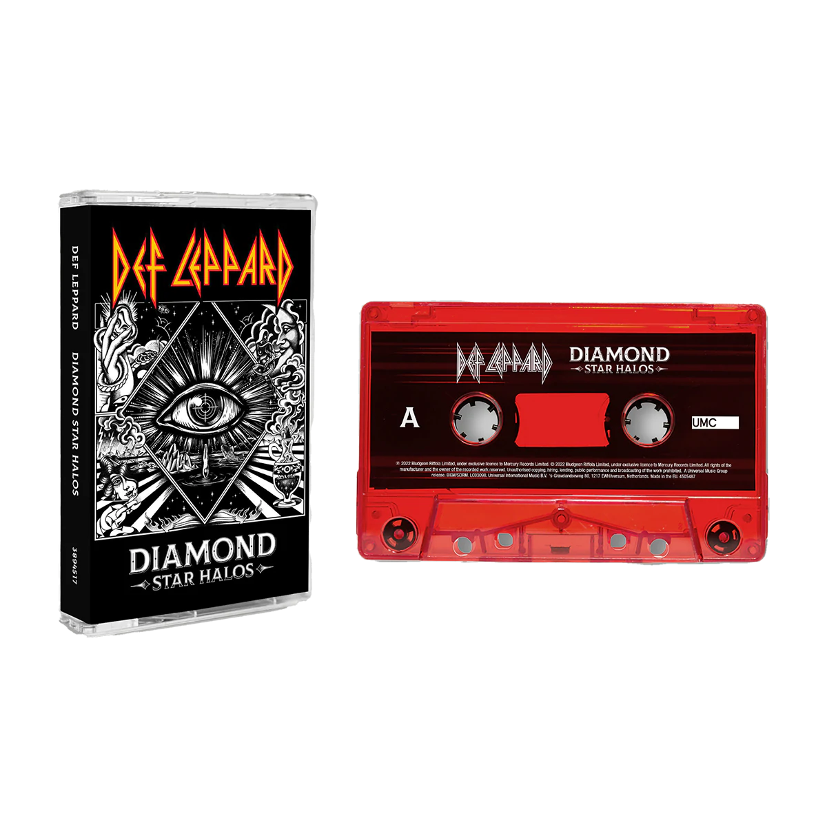Def Leppard "Diamond Star Halos" Red Cassette
