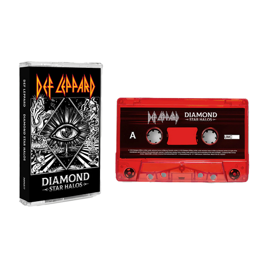 Def Leppard "Diamond Star Halos" Red Cassette