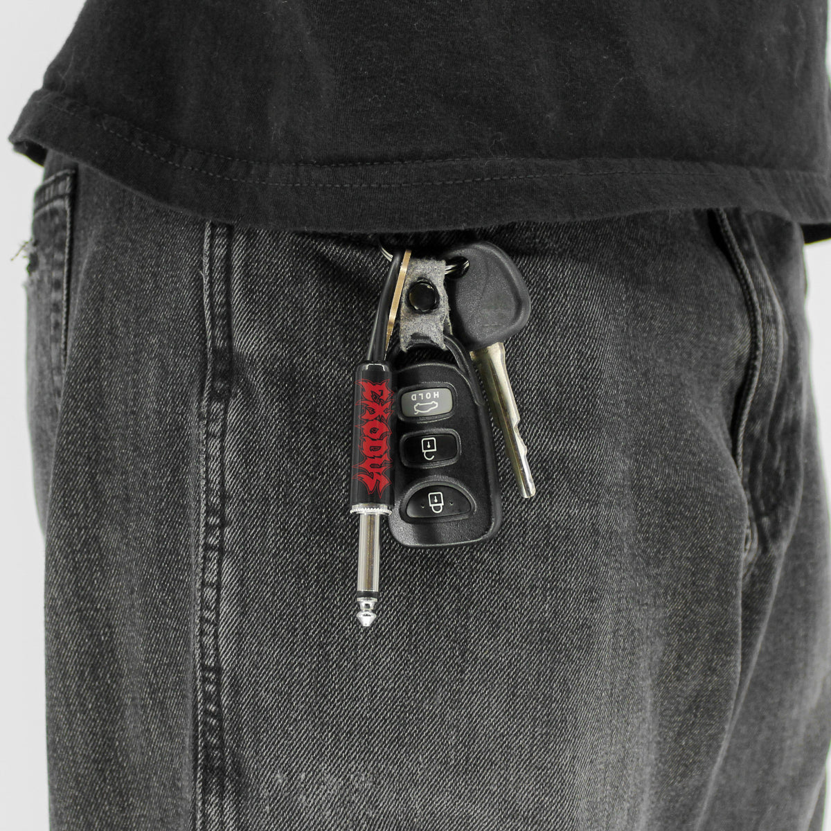 Exodus Logo Guitar Plug Keychain Pluginz Keychains