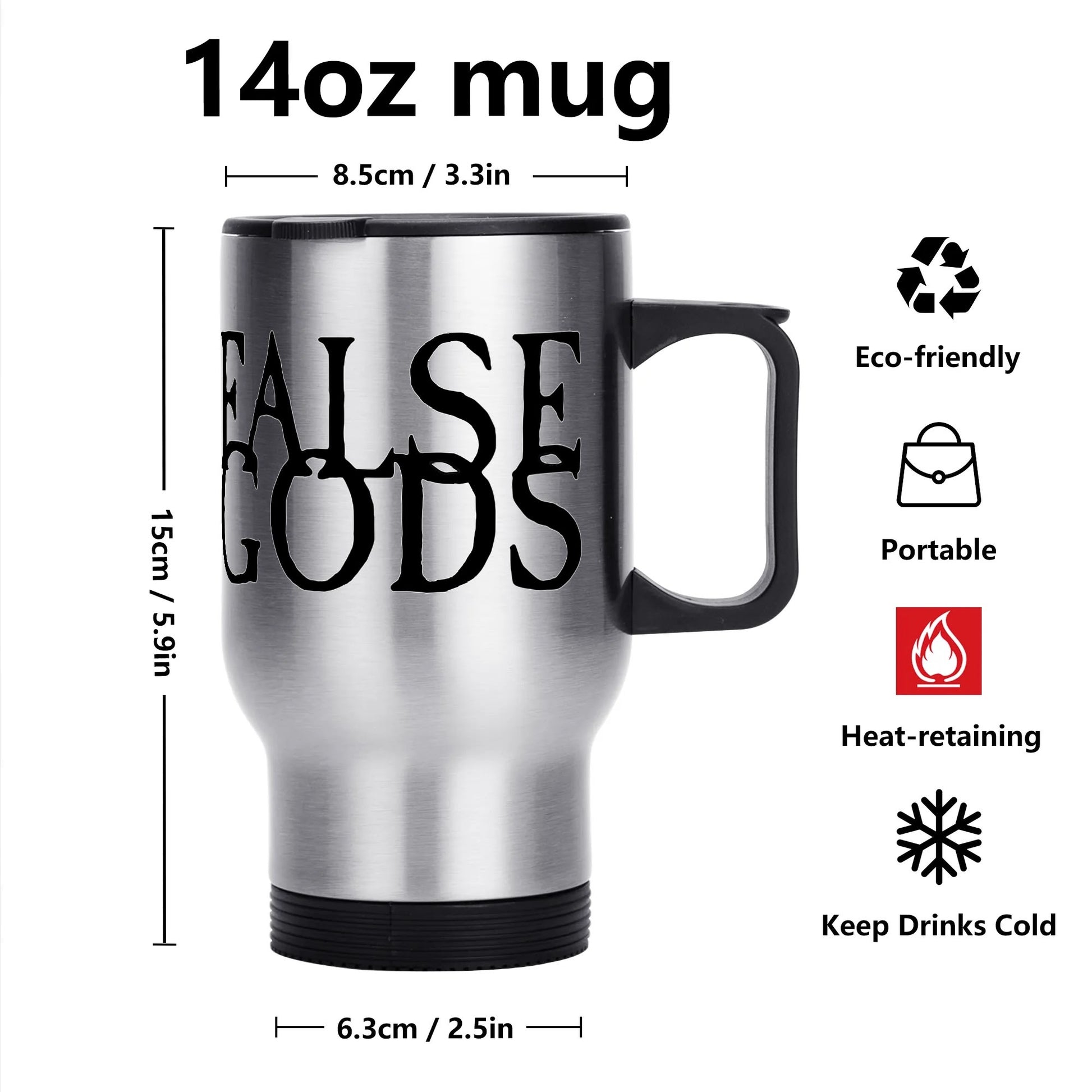 False Gods "Logo" 14 oz. Travel Mug - Mainstay Entertainment