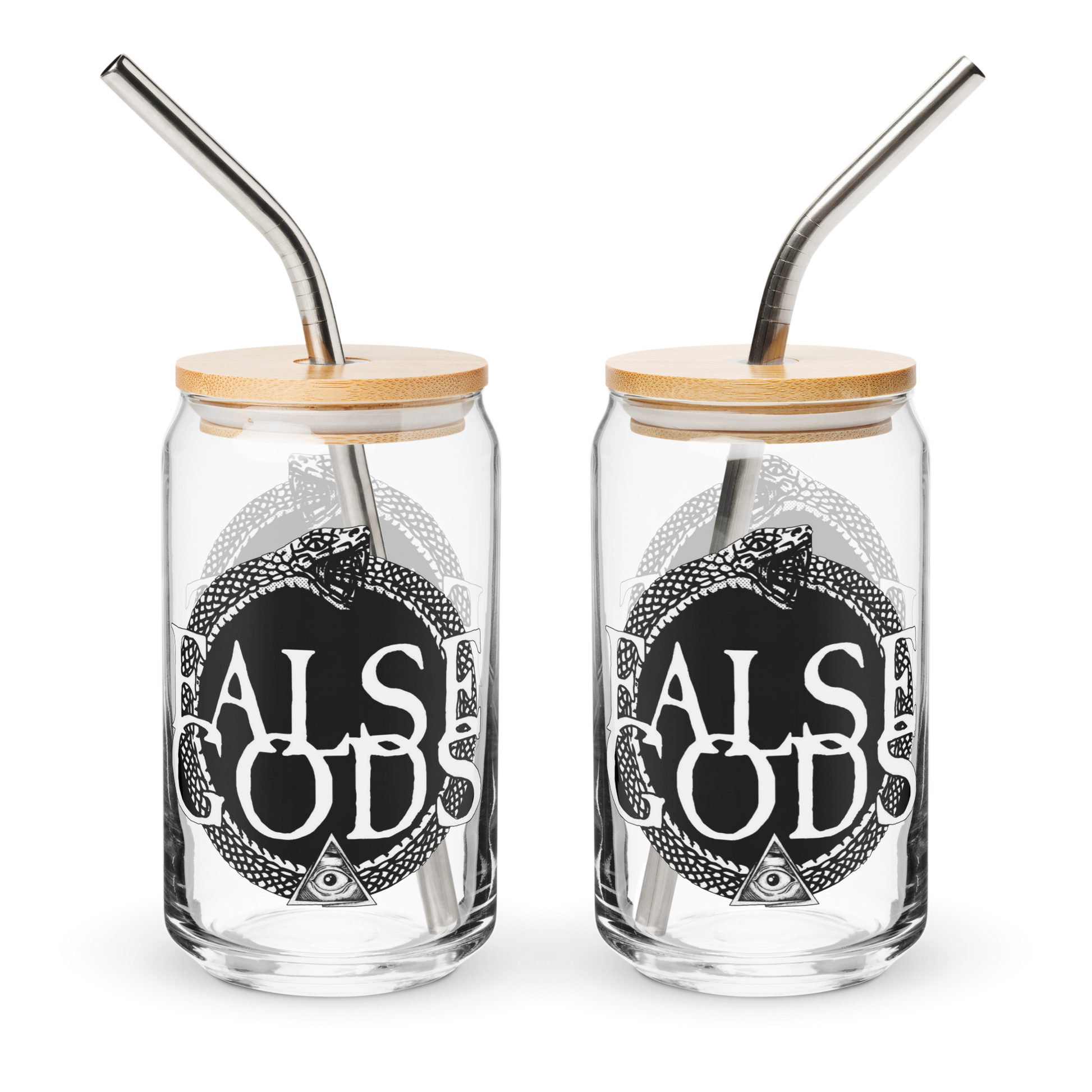 False Gods "Snake Logo" Can-Shaped Glass - Mainstay Entertainment