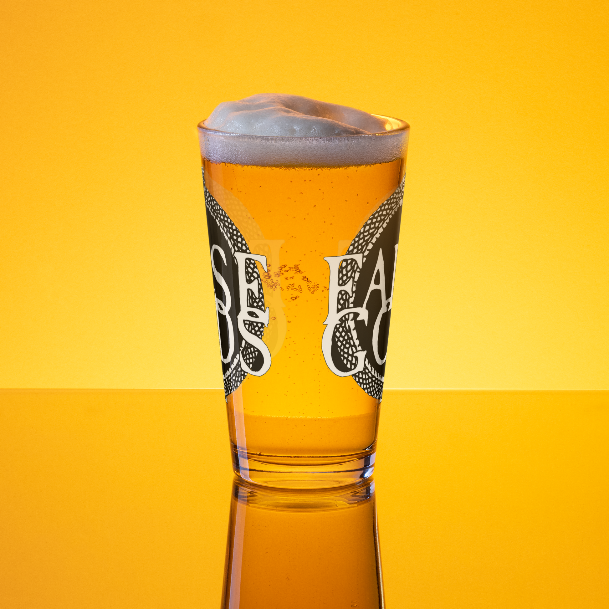False Gods "Snake Logo" Pint Glass - Mainstay Entertainment