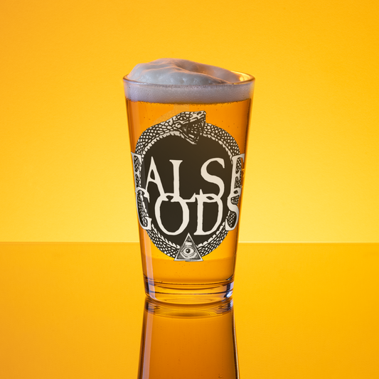 False Gods "Snake Logo" Pint Glass - Mainstay Entertainment