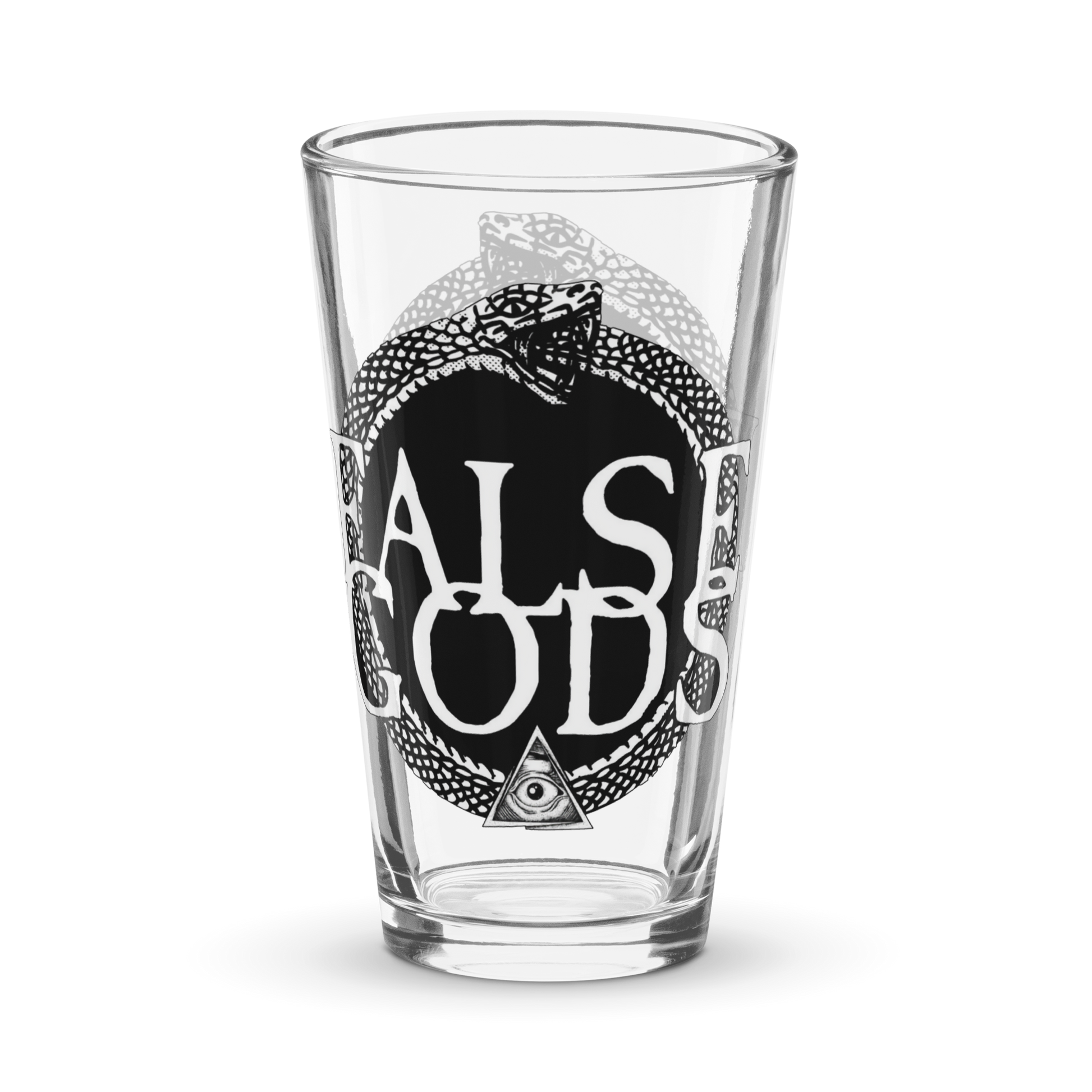False Gods "Snake Logo" Pint Glass - Mainstay Entertainment