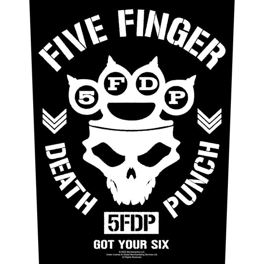 Five Finger Death Punch  5FDP Got your Six - Back Patch Rock Movie Heroes