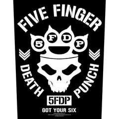 Five Finger Death Punch "5FDP Got your Six" Back Patch