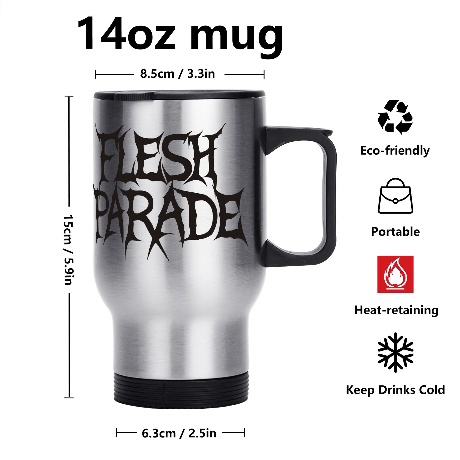 Flesh Parade "Classic Logo" 14 oz. Travel Mug - Mainstay Entertainment