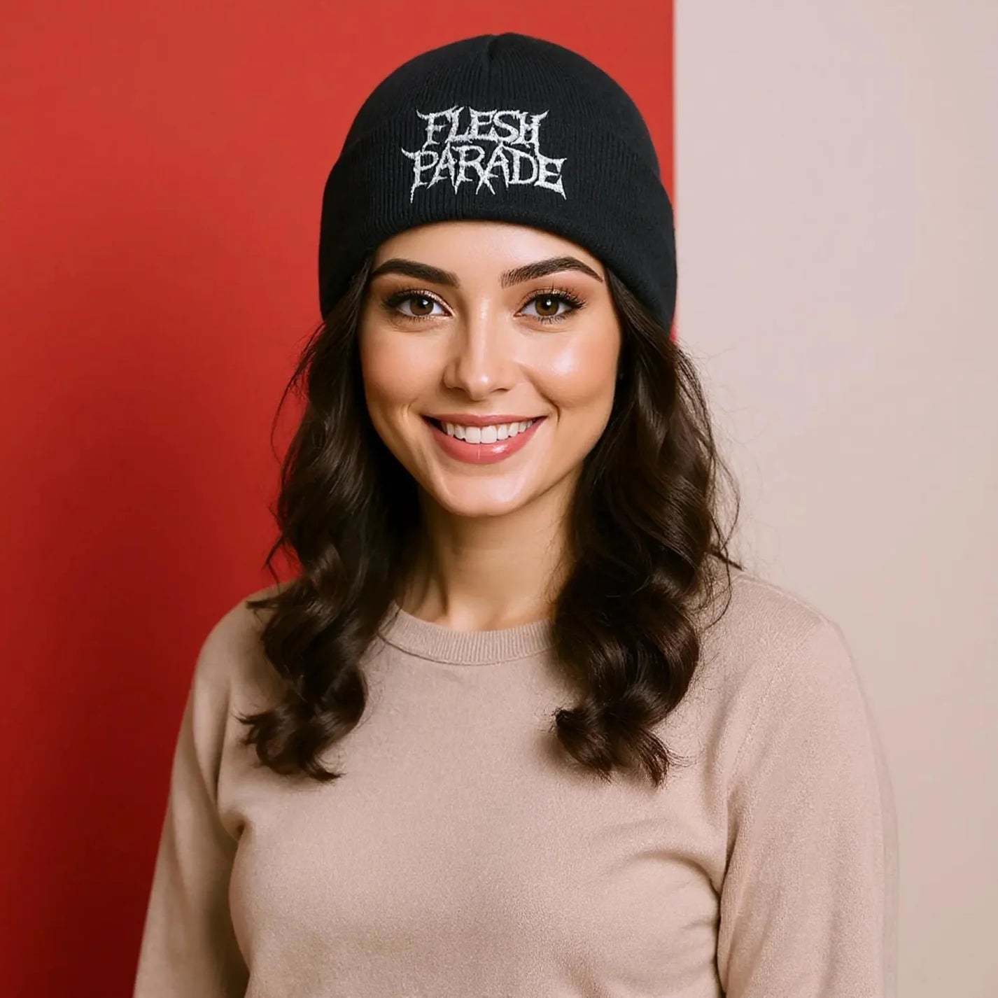 Flesh Parade "Classic Logo" Embroidered Beanie - Mainstay Entertainment