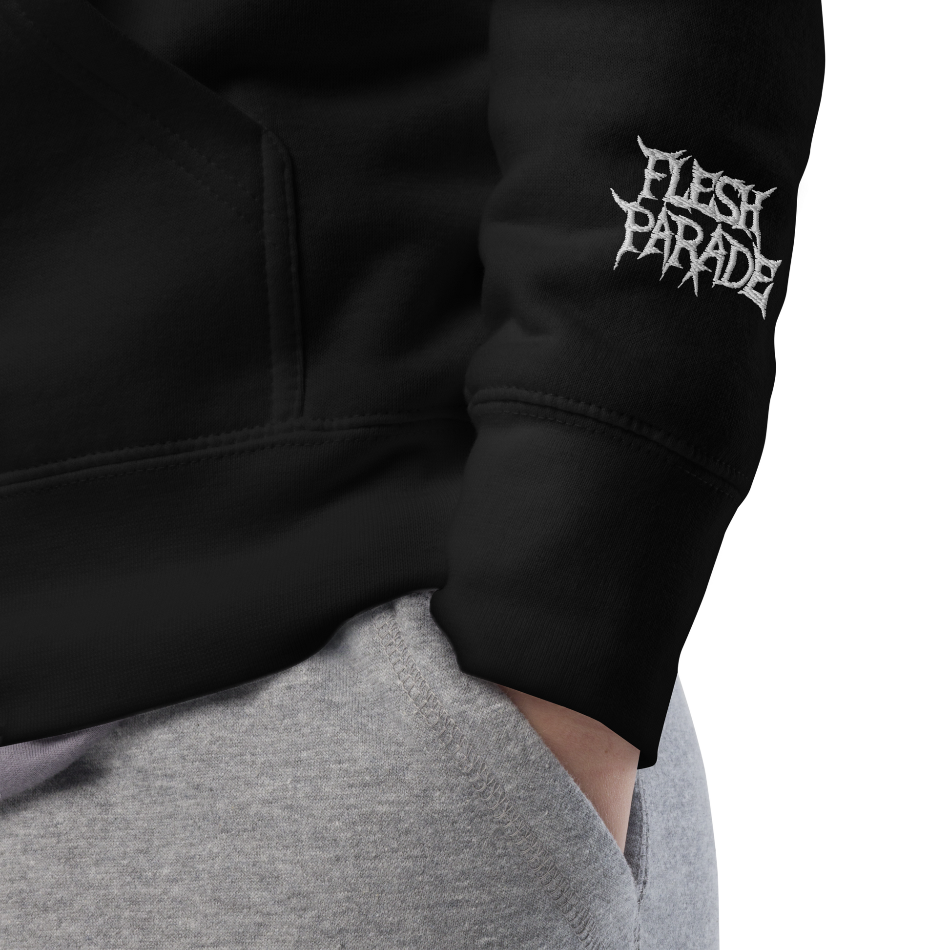 Flesh Parade "Classic Logo" Embroidered Pullover Hoodie - Mainstay Entertainment