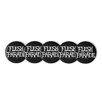 Flesh Parade "Classic Logo" Set of (5) Buttons - Mainstay Entertainment