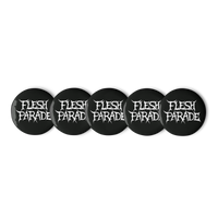 Flesh Parade "Classic Logo" Set of (5) Buttons - Mainstay Entertainment