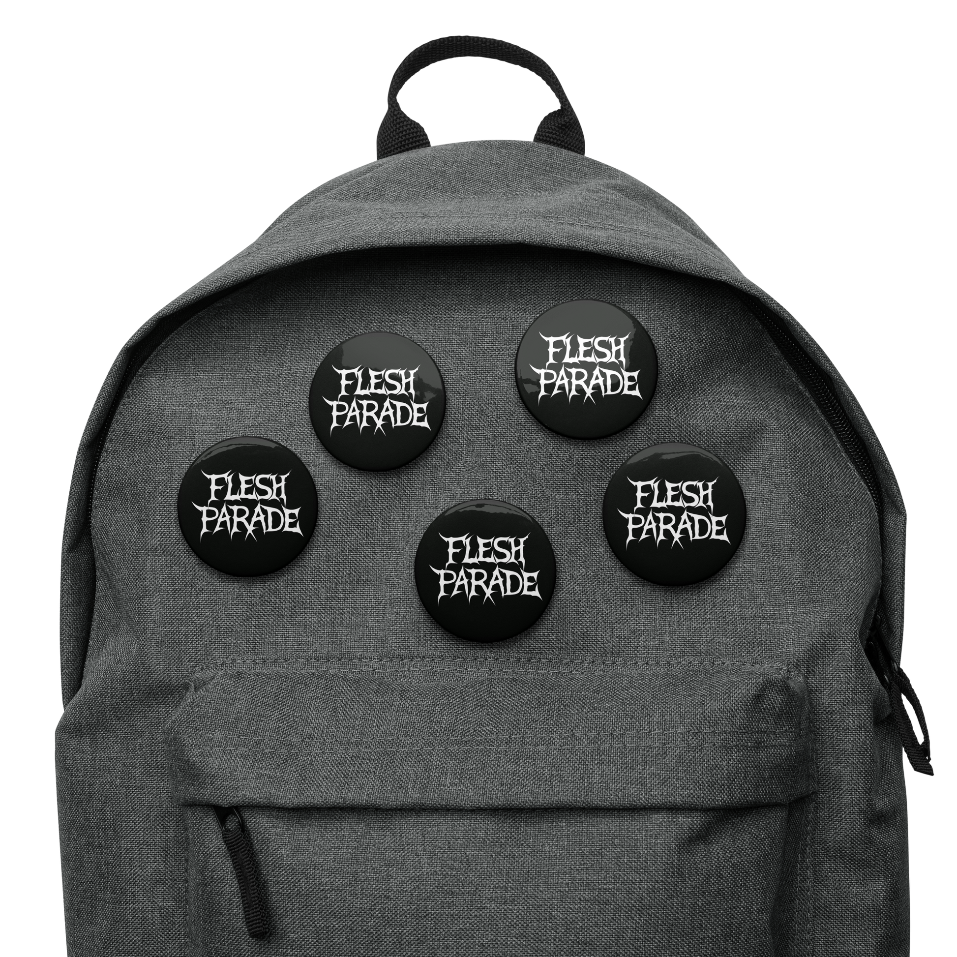 Flesh Parade "Classic Logo" Set of (5) Buttons - Mainstay Entertainment