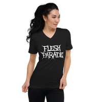 Flesh Parade "Classic Logo" Women's V-Neck Shirt - Mainstay Entertainment