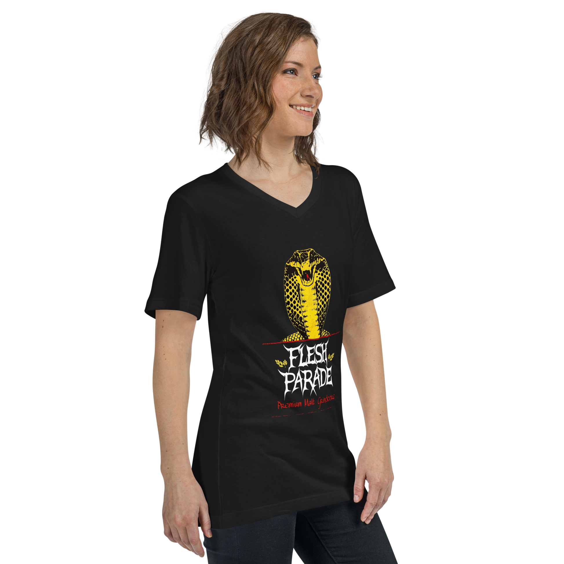 Flesh Parade "King Cobra" Women's V-Neck Shirt - Mainstay Entertainment
