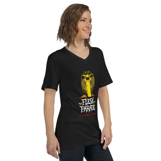 Flesh Parade "King Cobra" Women's V-Neck Shirt - Mainstay Entertainment
