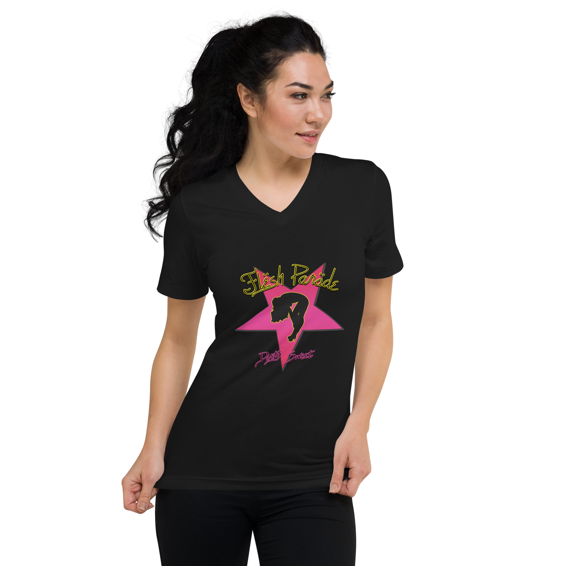 Flesh Parade "Dirty Sweet" Women's V-Neck Shirt - Mainstay Entertainment