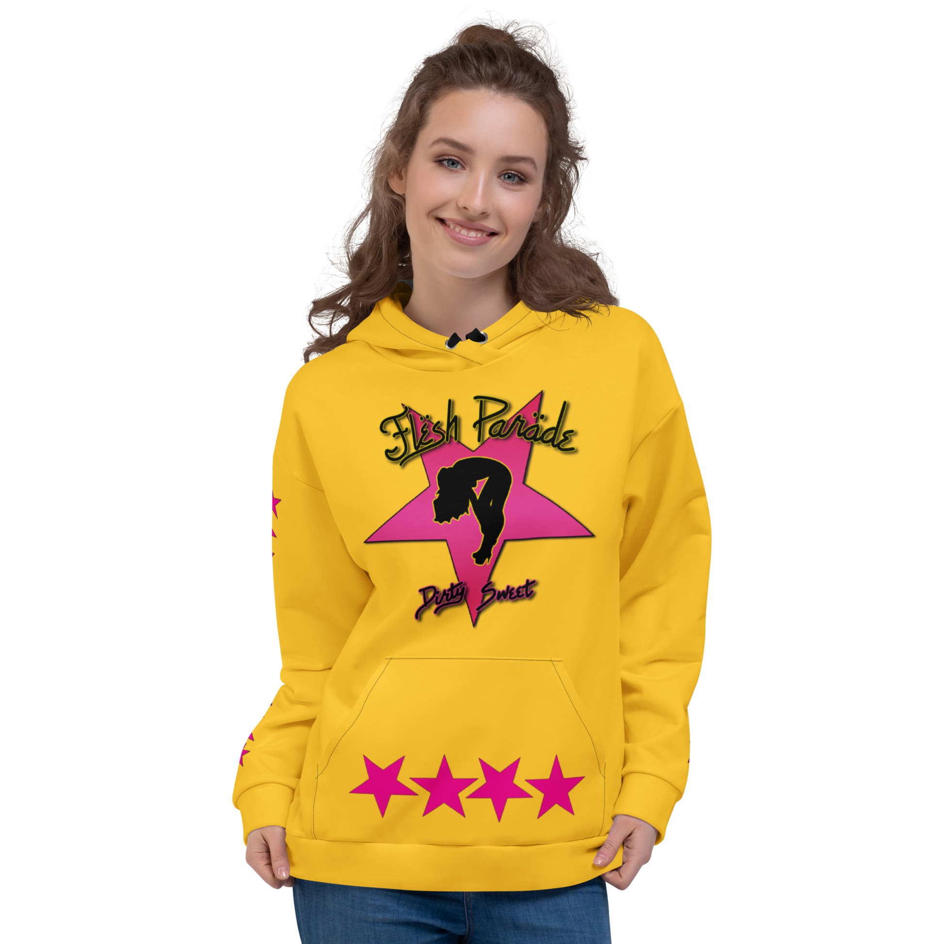 Flesh Parade "Dirty Sweet" Yellow Pullover Hoodie - Mainstay Entertainment