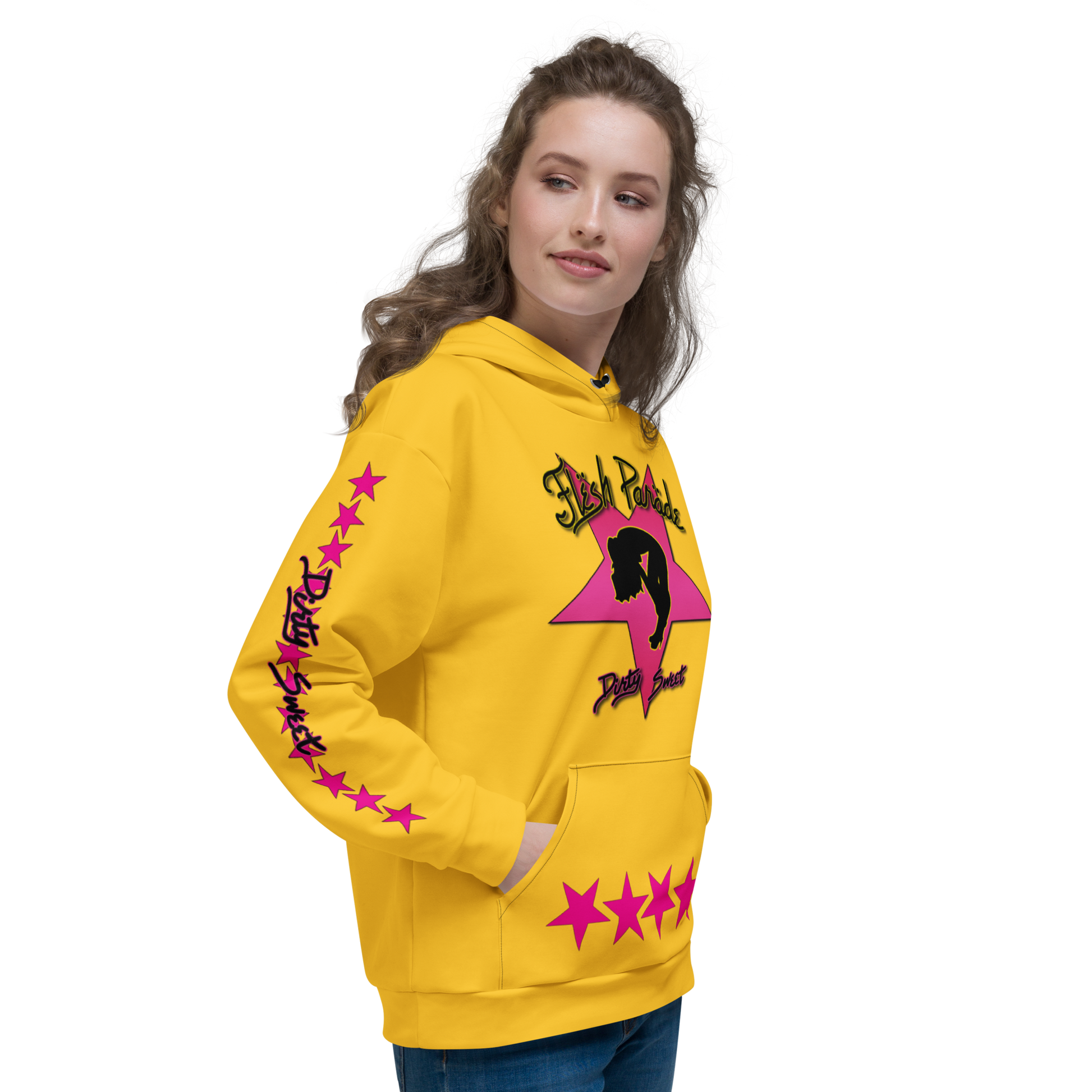 Flesh Parade "Dirty Sweet" Yellow Pullover Hoodie - Mainstay Entertainment