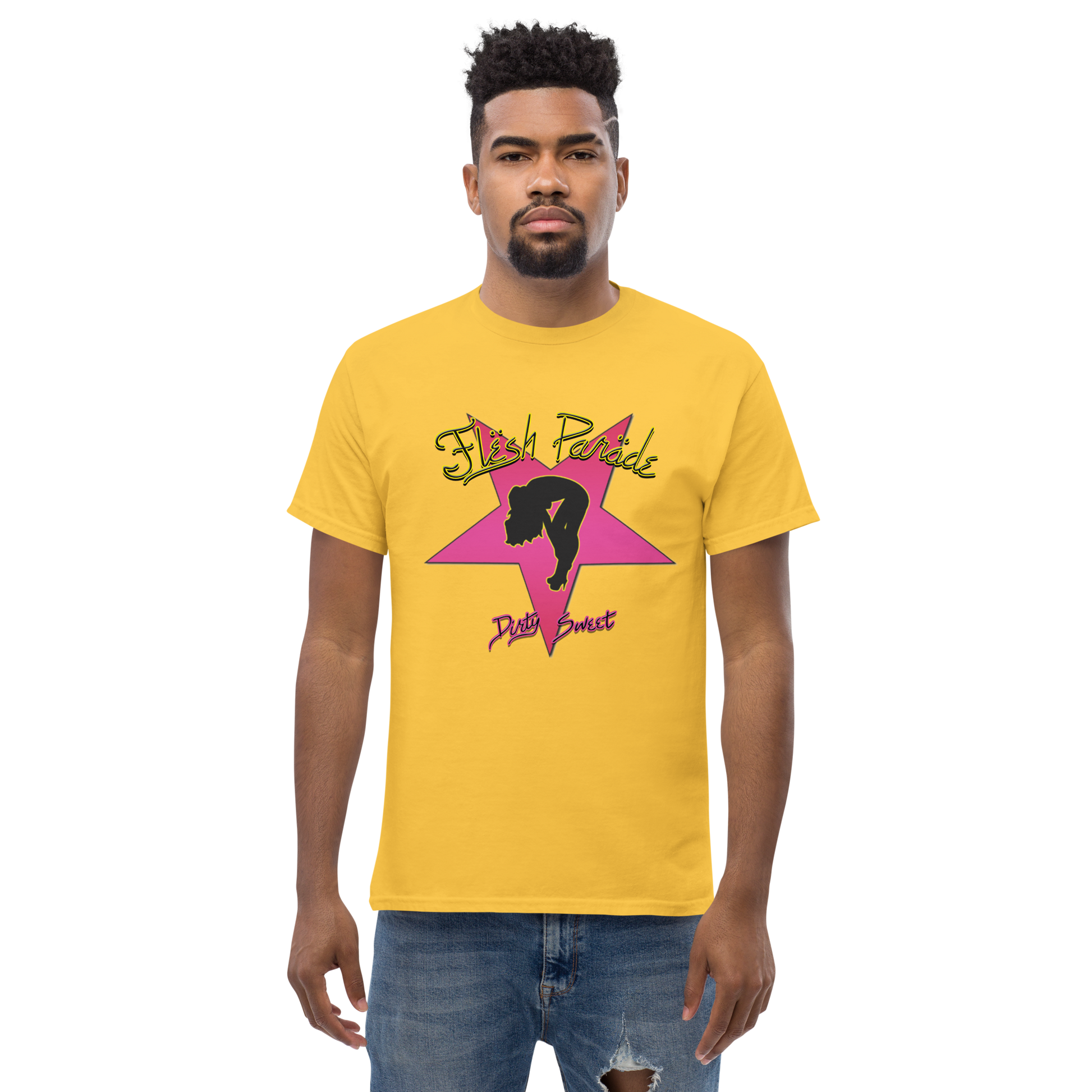 Flesh Parade "Dirty Sweet" Yellow Shirt - Mainstay Entertainment