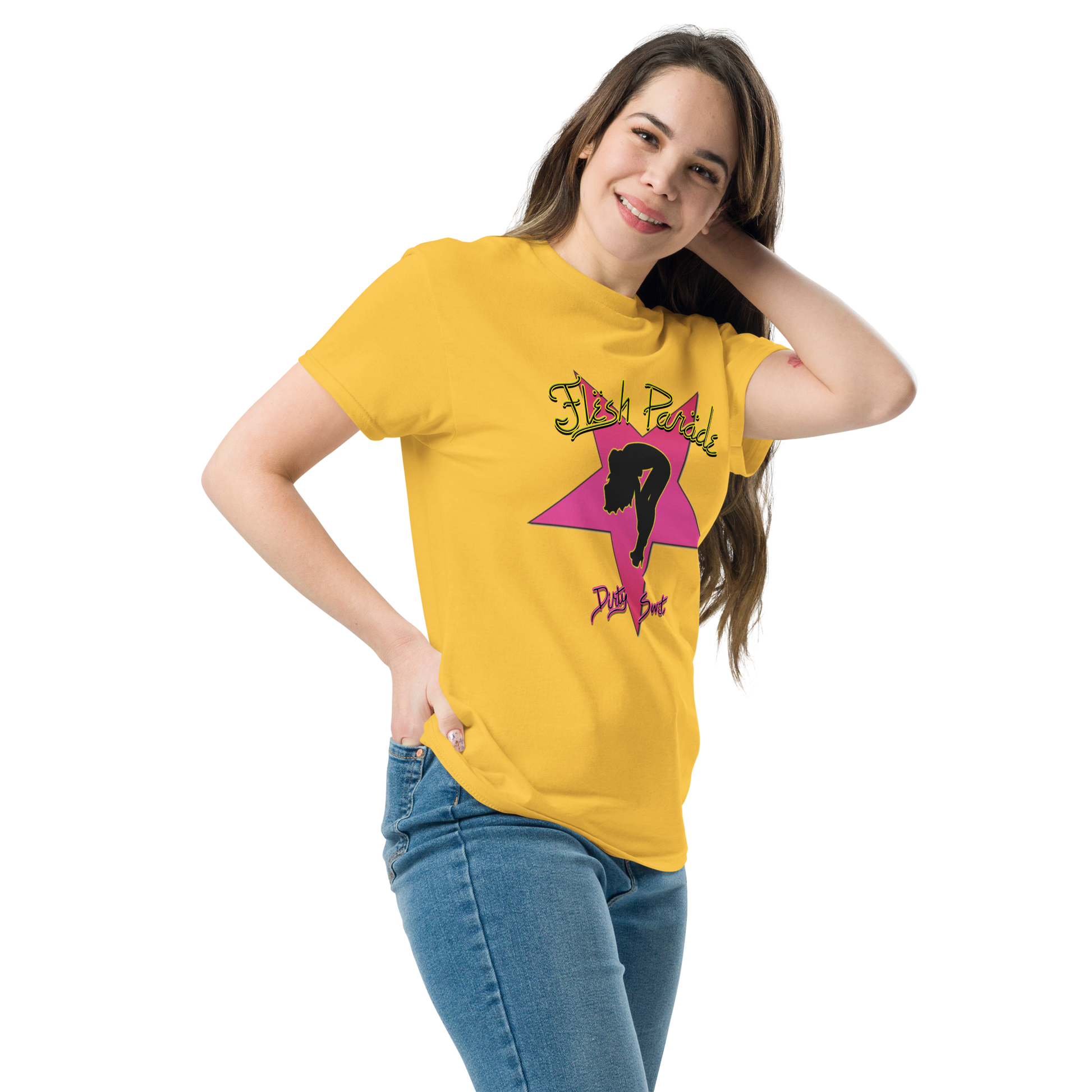 Flesh Parade "Dirty Sweet" Yellow Shirt - Mainstay Entertainment
