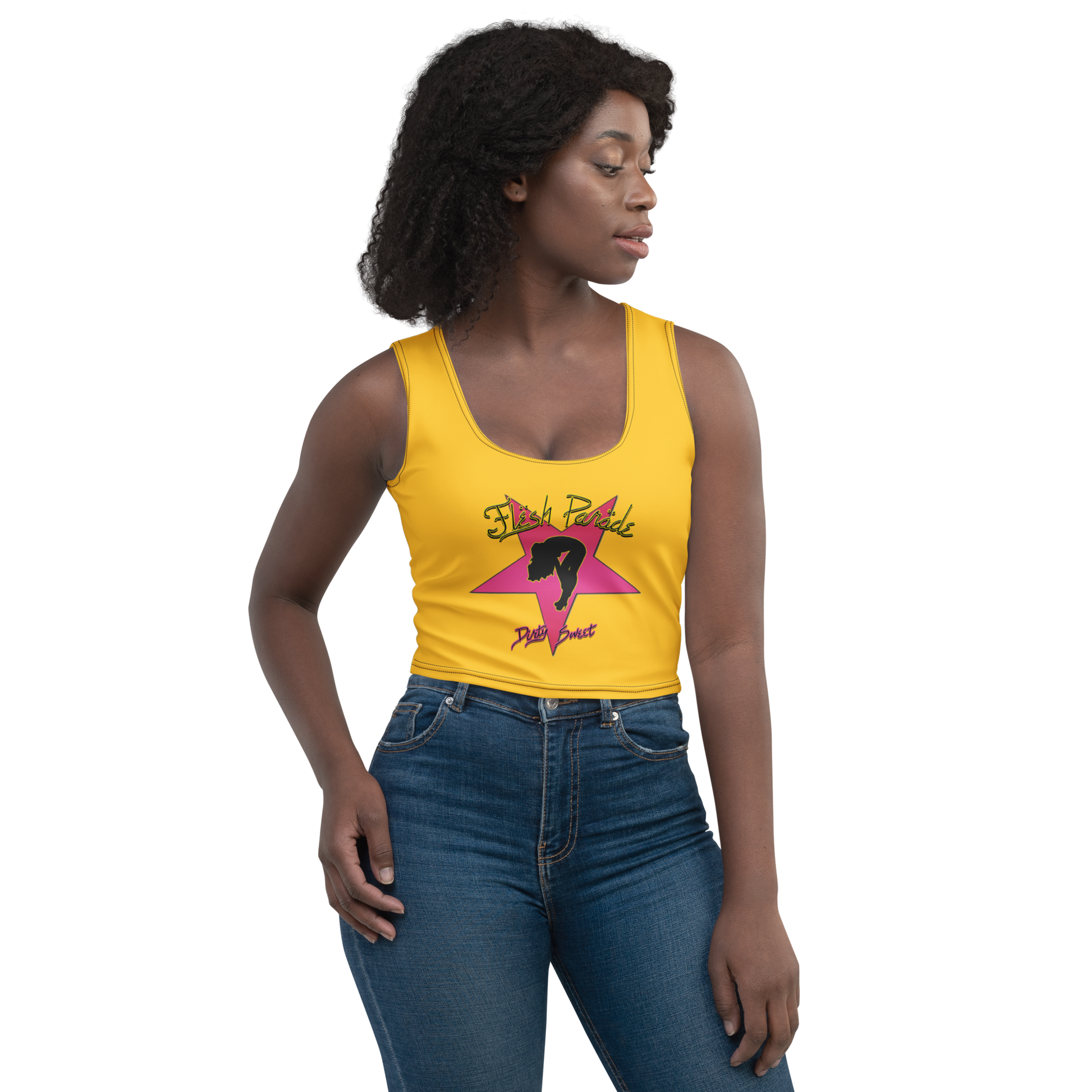 Flesh Parade "Dirty Sweet Yellow Women's Crop Top - Mainstay Entertainment