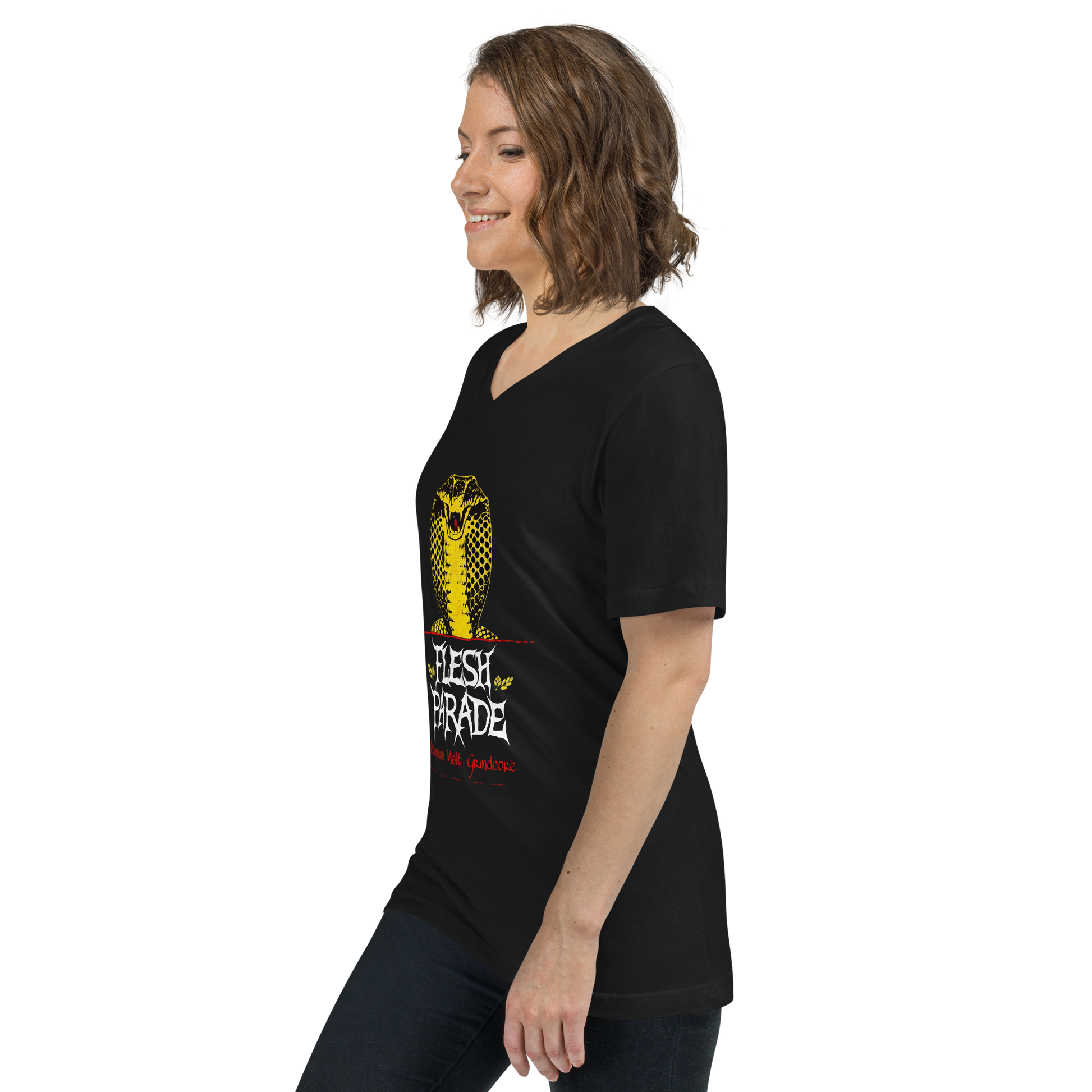Flesh Parade "King Cobra" Women's V-Neck Shirt - Mainstay Entertainment