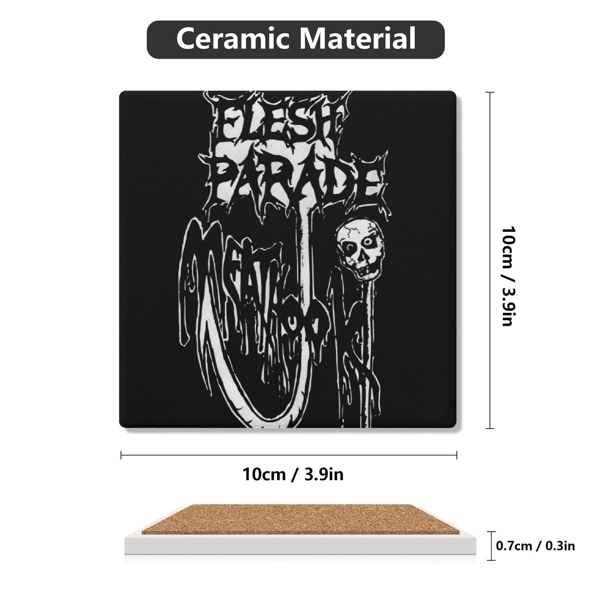 Flesh Parade "Meathook" V1 Ceramic Coasters - Mainstay Entertainment