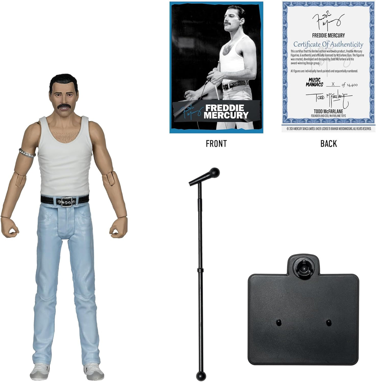 McFarlane Music Maniacs Queen Freddie Mercury Action Figure Limited Edition Rock Movie Heroes