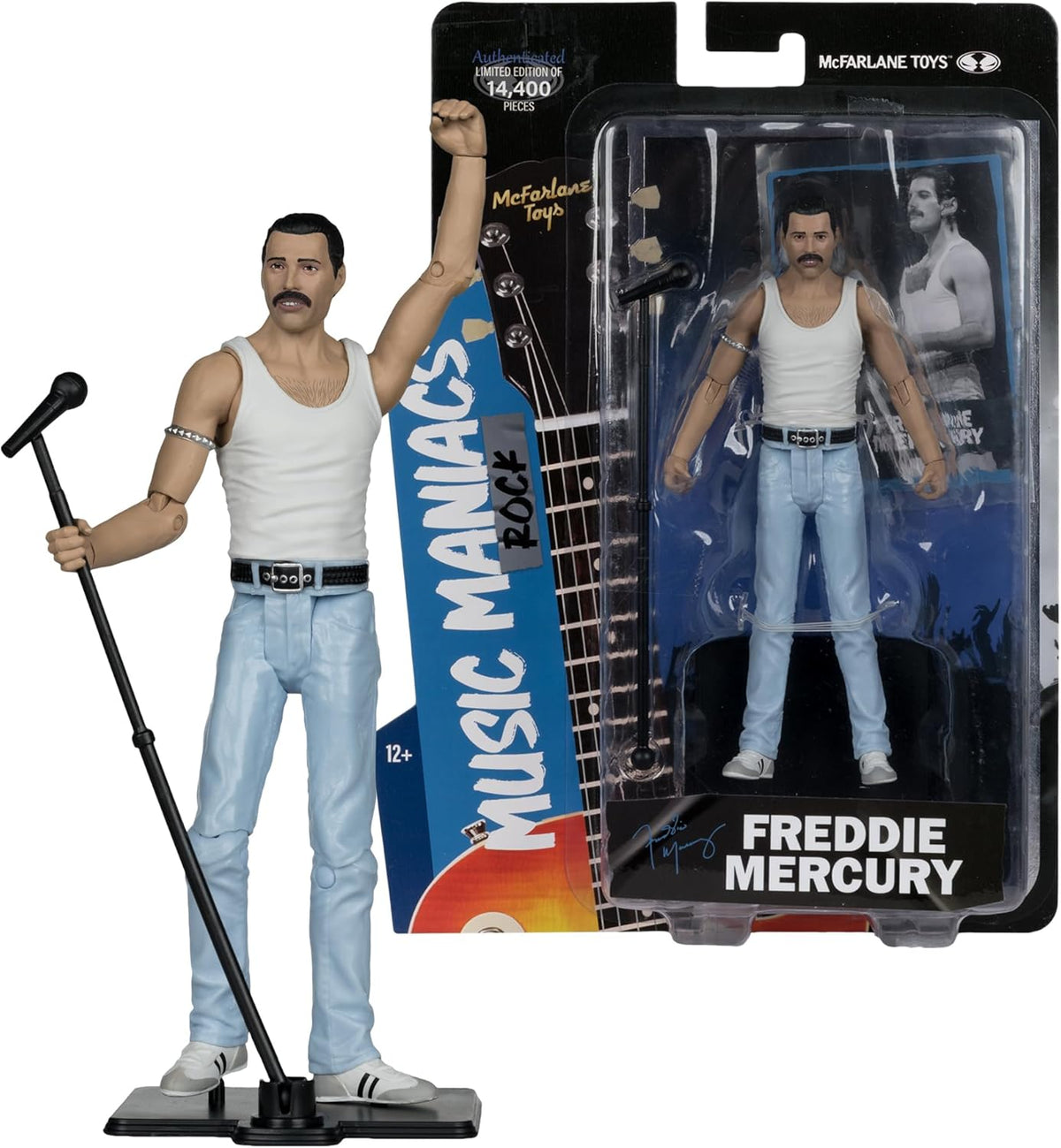 McFarlane Music Maniacs Queen Freddie Mercury Action Figure Limited Edition Rock Movie Heroes