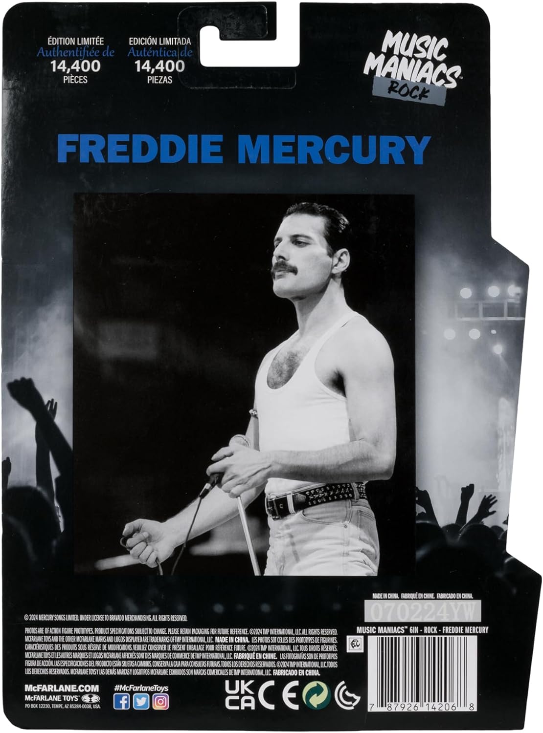 McFarlane Music Maniacs Queen Freddie Mercury Action Figure Limited Edition Rock Movie Heroes