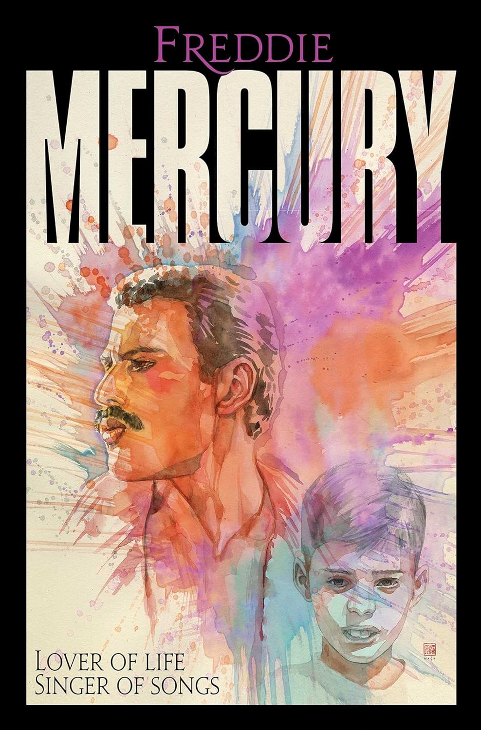 Freddie Mercury Shadows Illuminated Graphic Novel Book - Hardcover Rock Movie Heroes