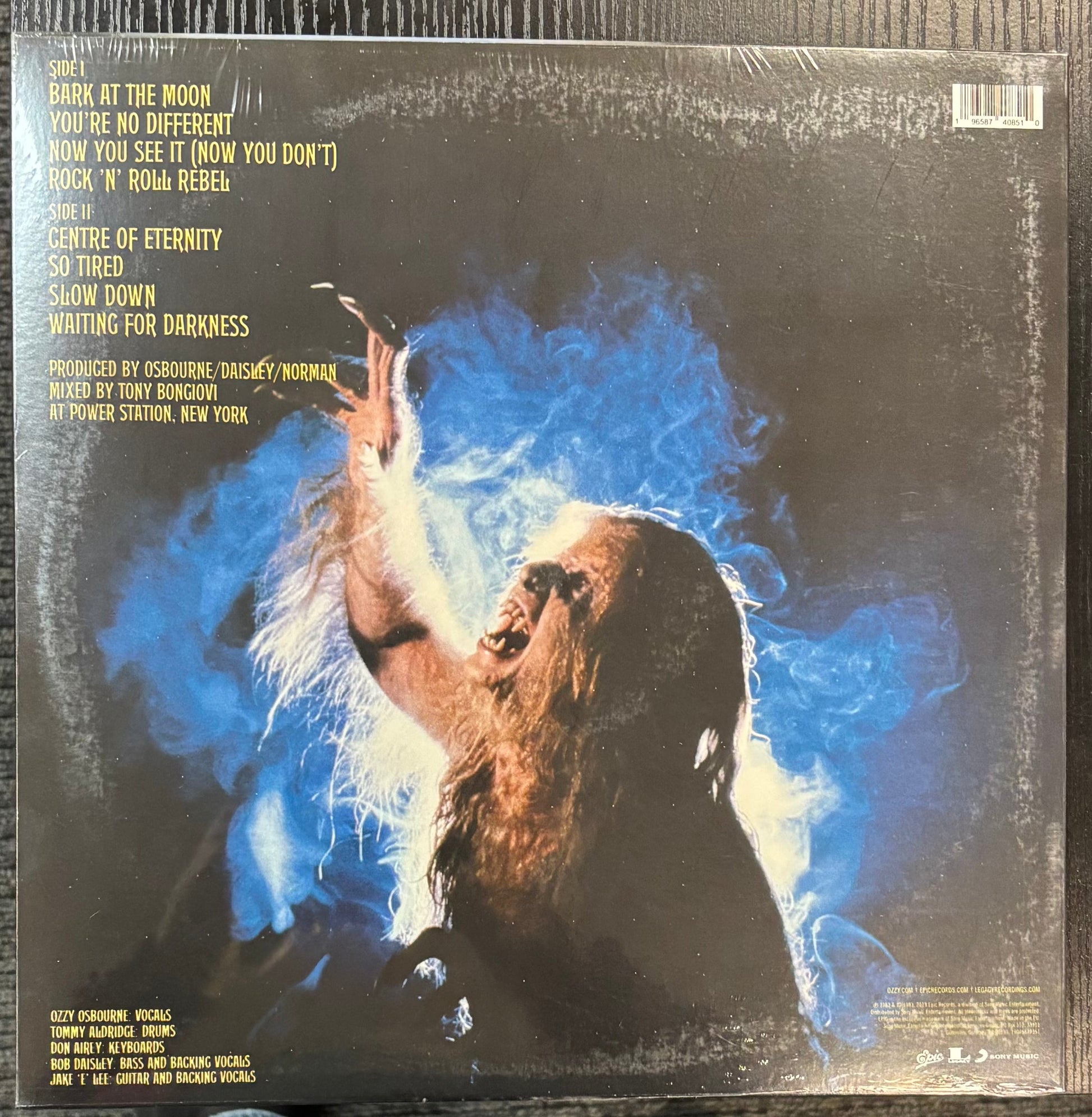 Ozzy Osbourne ‎"Bark At The Moon" Color Vinyl
