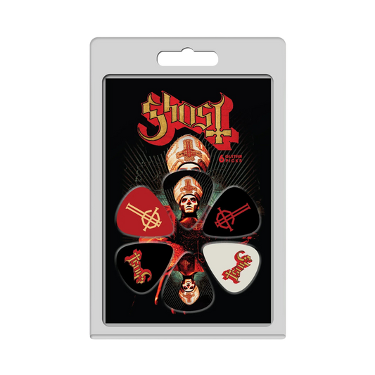 Ghost "Papa Emeritus III, Logo & Grucifix" 6 Pack of Guitar Picks Revolver Magazine